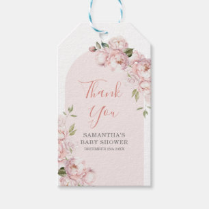 Etiqueta Para Presente Flores Rosa Bebê De Sangue Obrigado