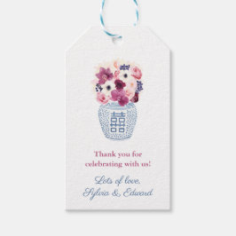 Etiqueta Para Presente Flores Rosa E Púrpura Querem Chá de panela De Inve