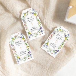 Etiqueta Para Presente Flores selvagens Baptism Boho Chic