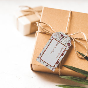 Etiqueta Para Presente Flores Selvagens Modernas   Elegante Boho Floral