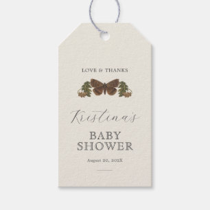 Etiqueta Para Presente Floresta Botânica Gênero Chá de fraldas Neutro