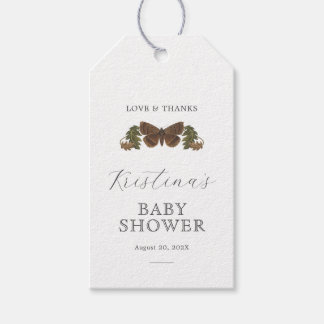Etiqueta Para Presente Floresta Botânica Gênero Chá de fraldas Neutro