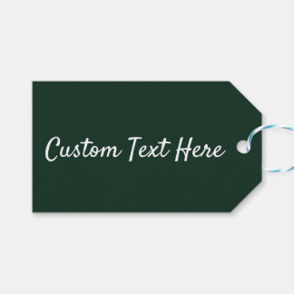 Etiqueta Para Presente Floresta sólida verde-escuro