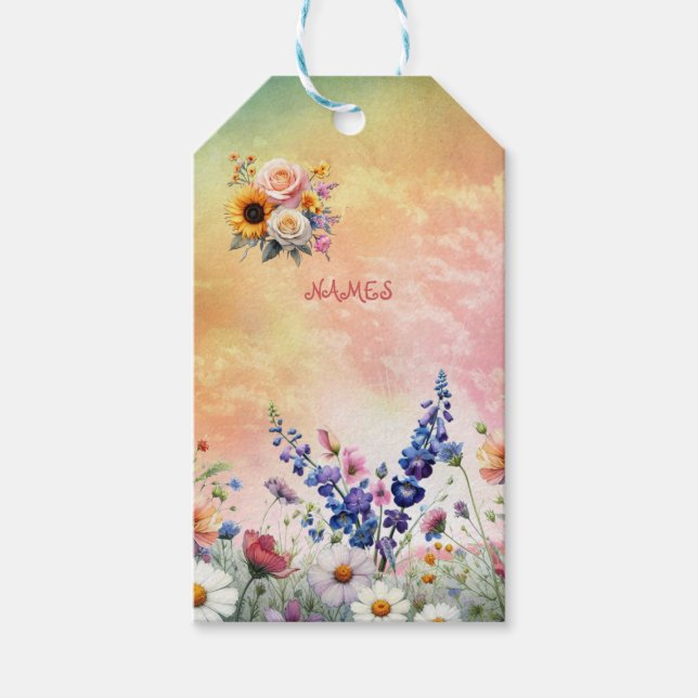 Etiqueta Para Presente Florestas de primavera e Verão (Frente)