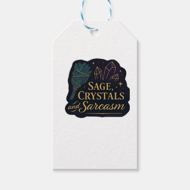 Etiqueta Para Presente Florestas Místicas Fantasiosas de Whimsigoth, Luas (Frente)