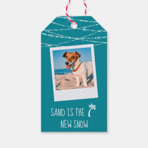 Etiqueta Para Presente Flórida Tropical Warm Deseja Foto De Dois Lados   