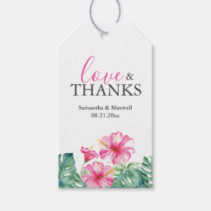 Etiqueta Para Presente Flowers Tropicais De Favor De Casamento