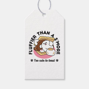 Etiqueta Para Presente Fluffier Tha S’more - Cute Dog and Dessert Pun