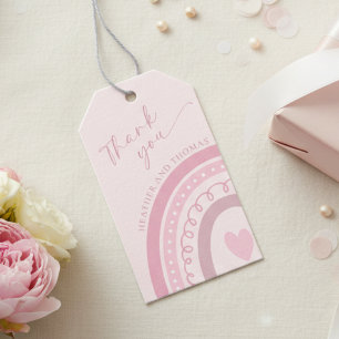 Etiqueta Para Presente Fofa Arco-íris Rosa Obrigada