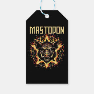 Etiqueta Para Presente Fogo do Javali Mastodonte
