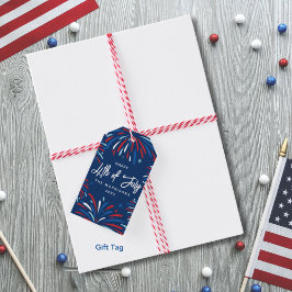 Etiqueta Para Presente Fogos de artifício festivos Festa de 4 de julho