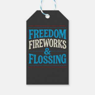 Etiqueta Para Presente Fogos de artifício livres e dentista dentário de f