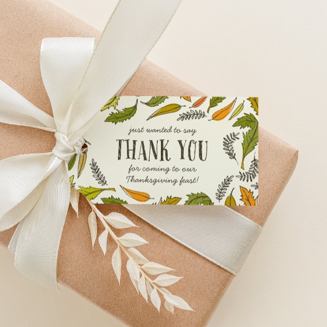 Etiqueta Para Presente Folga De Ação De Graças Obrigado (Criador carregado)