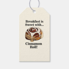 Etiqueta Para Presente Folha de Canela Personalizada, Bun Bakery Sweet