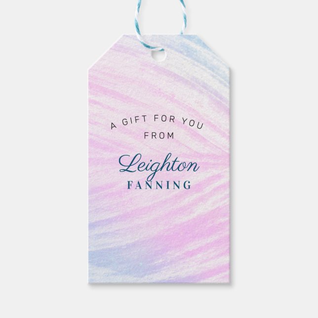 Etiqueta Para Presente Folha Tropical Pintada (Frente)