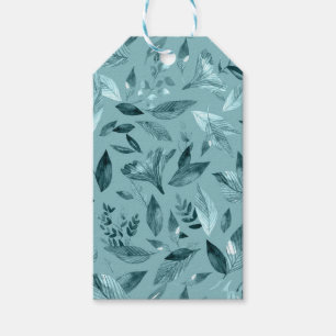 Etiqueta Para Presente Folhas caídas aquarela 2