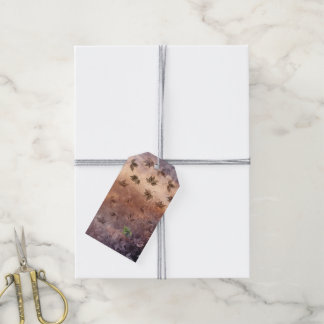 Etiqueta Para Presente Folhas caídas no padrão do outono