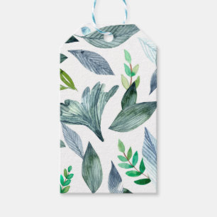 Etiqueta Para Presente Folhas de caída de cor aquosa 11
