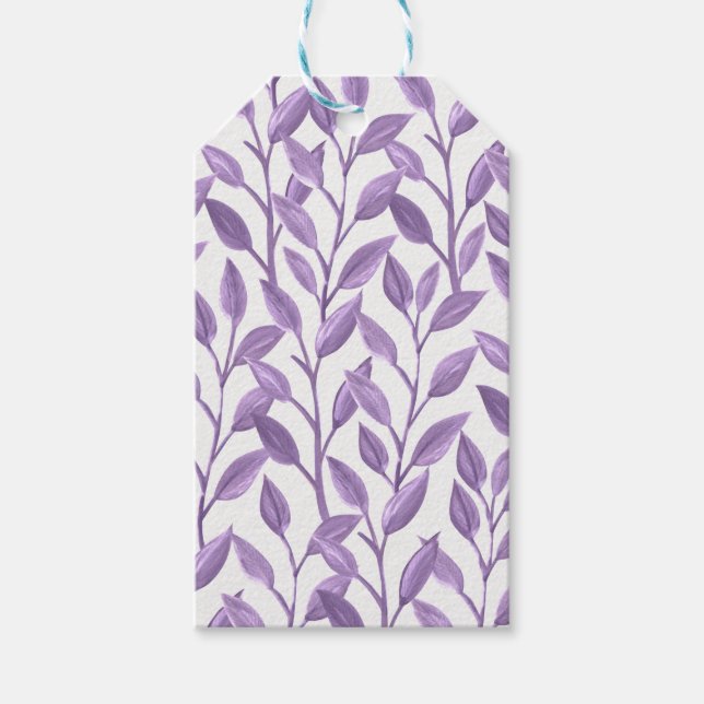 Etiqueta Para Presente Folhas de lavanda (Frente)