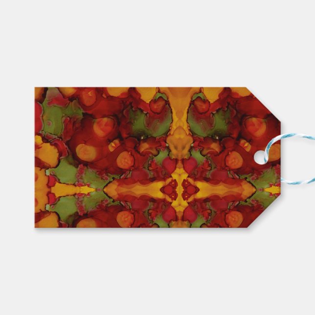Etiqueta Para Presente Folhas de outono (Frente (horizontal))