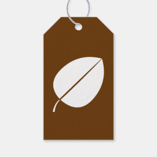 Etiqueta Para Presente Folhas de queda na etiqueta de presente de chocola