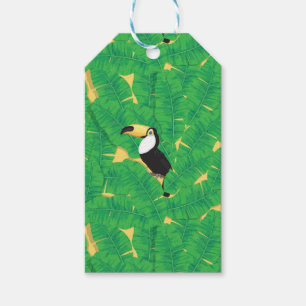 Etiqueta Para Presente Folhas de tucano e de banana