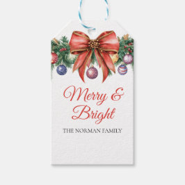 Etiqueta Para Presente Foliage Wreath Feliz & Bright Holiday
