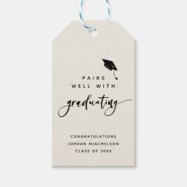 Etiqueta Para Presente Formando de Graduação Moderna de Parabéns de Calig