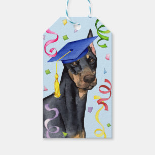 Etiqueta Para Presente Formando do Pinscher do Doberman