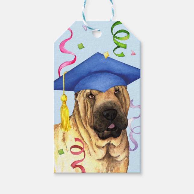 Etiqueta Para Presente Formando Shar-Pei Chinês (Frente)