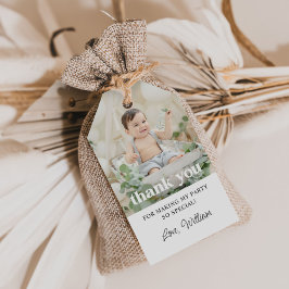 Etiqueta Para Presente Foto de Aniversário Obrigado