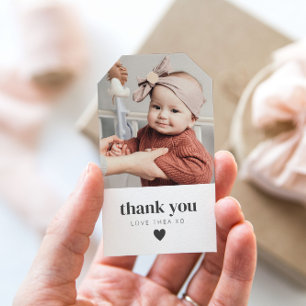 Etiqueta Para Presente Foto de Bebê Obrigado