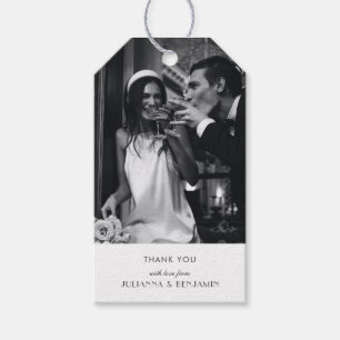 Etiqueta Para Presente Foto de Casamento de Deco de Arte Branca Minimalis