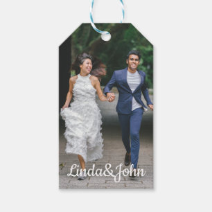 Etiqueta Para Presente foto de casamento de na moda, script clássico,