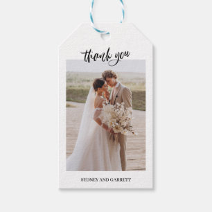 Etiqueta Para Presente Foto De Casamento De Script Simples Obrigado Etiqu