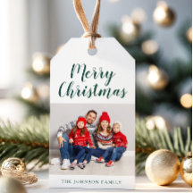 Foto de Natal com Letra Elegante Esmeralda Verde