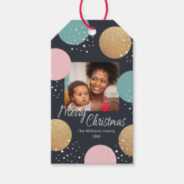 Etiqueta Para Presente Foto de Natal Moderno para Pontos Festivos