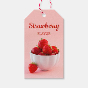 Etiqueta Para Presente Foto de Sabor de Morango Produto Personalizado Cas