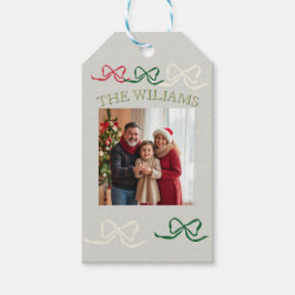Etiqueta Para Presente Foto Personalizada de Uma Grande Família em Tons P