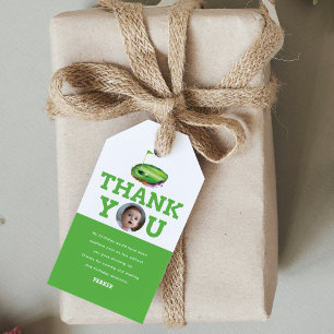 Etiqueta Para Presente Foto personalizada do primeiro aniversário de golf