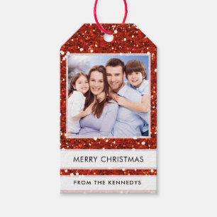 Etiqueta Para Presente Foto personalizada - Feliz Natal - Brilhante