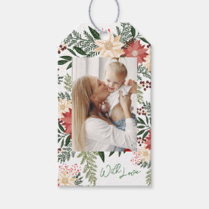 Etiqueta Para Presente fotografia festiva de natal botânico