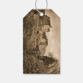 Etiqueta Para Presente Fotografia Sepia do Castelo de Edimburgo