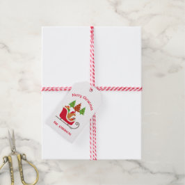 Etiqueta Para Presente Fox Red Labrador Silhouket Christmas Sleigh