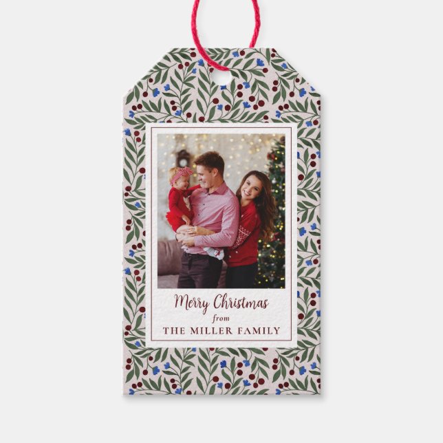 Etiqueta Para Presente Framboesas de Natal (Frente)