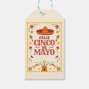 Etiqueta Para Presente Frame Cinco de Mayo Mexicano