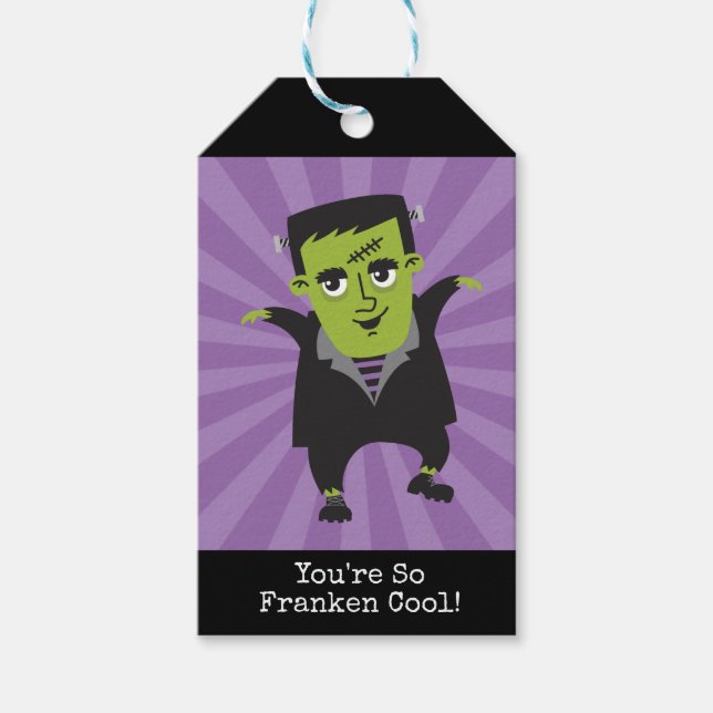Etiqueta Para Presente Frankenstein Halloween (Frente)