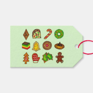 Etiqueta Para Presente Fresco de Natal cozido Feriado