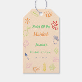 Etiqueta Para Presente Fresco Do Banheira Bridal Desenhada Da Mão Do Merc