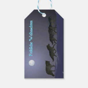 Etiqueta Para Presente Frohliche Weihnachten - Wolf Pack